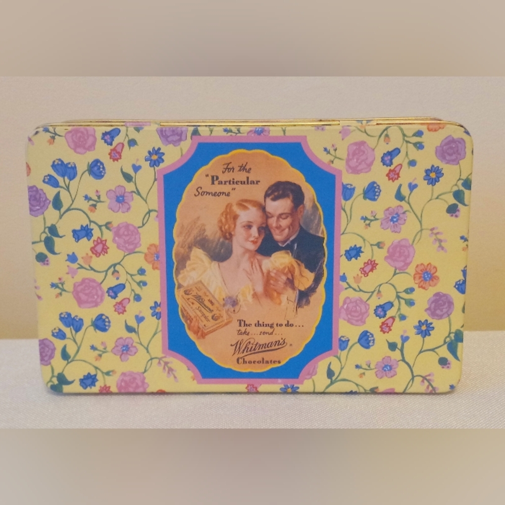 Vtg Whitman's Chocolates FOR THE PARTICULAR SOMEONE Hinged Tin